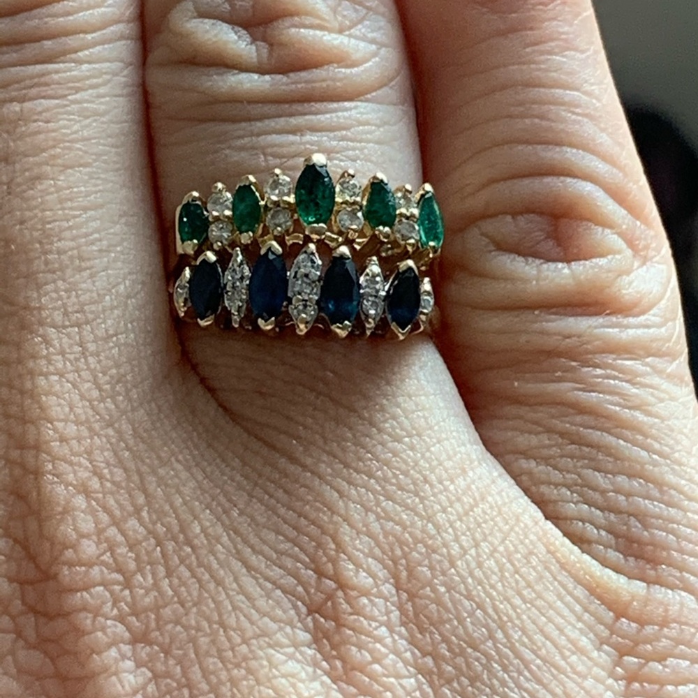 14k Sapphire and Diamond ring - Picture 6 of 16